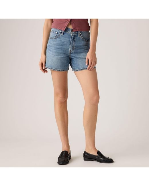 Levi's Blue Cinch Mid Thigh Lightweight Shorts