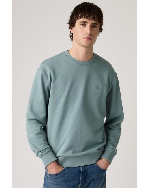 Levi's Blue Original Housemark Crewneck Sweatshirt for men