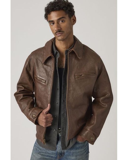 Levi's Brown Corona Heights Leather Jacket for men