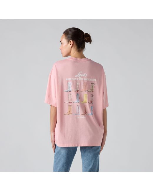 Graphic Short Stack Tee Levi's de color Pink