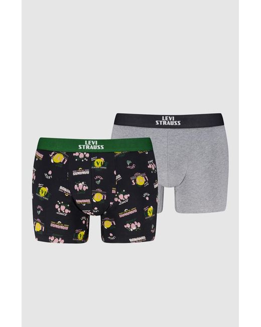 Levi's Black Fruit Boxer Brief 2 Pack for men