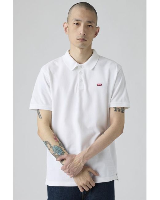 Levi's White Housemark Polo for men