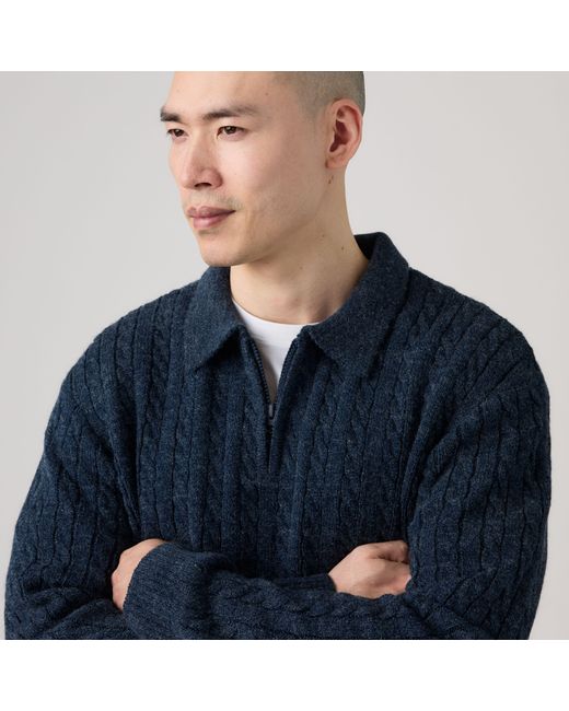 Mason Collared Quarter Zip Levi's de hombre de color Blue