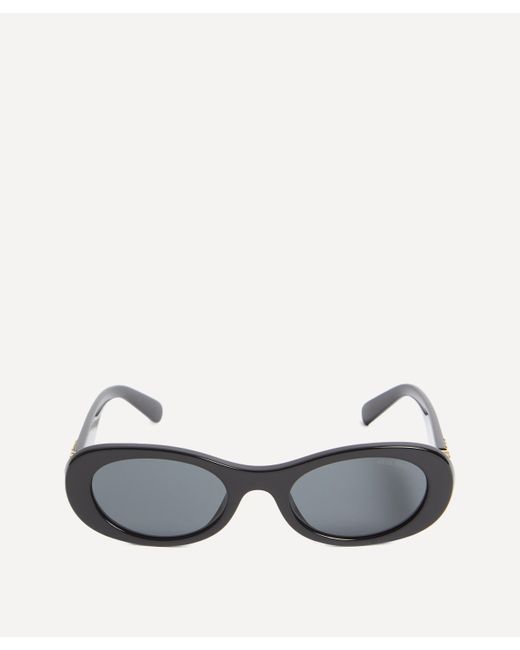 Miu Miu Black Women's Oval Sunglasses One Size