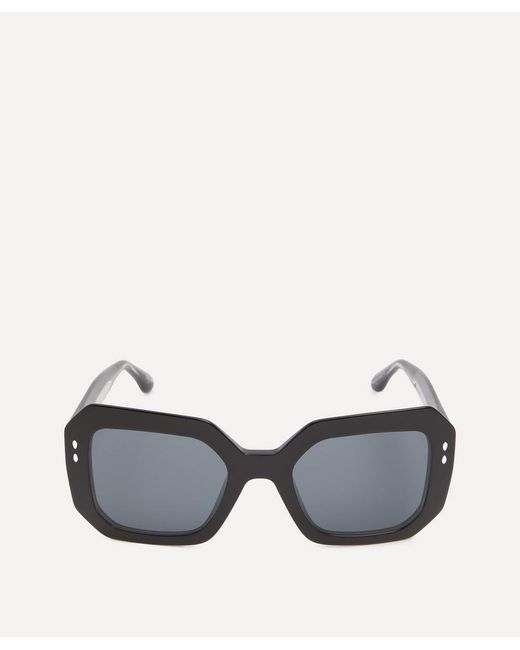 Isabel Marant Gray Acetate Square Geometric Sunglasses