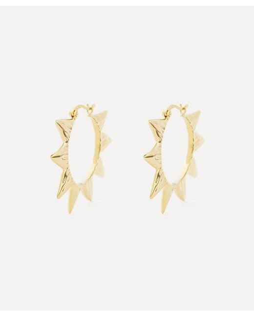 Anna + Nina Natural Plated Large Soleil Hoop Earrings