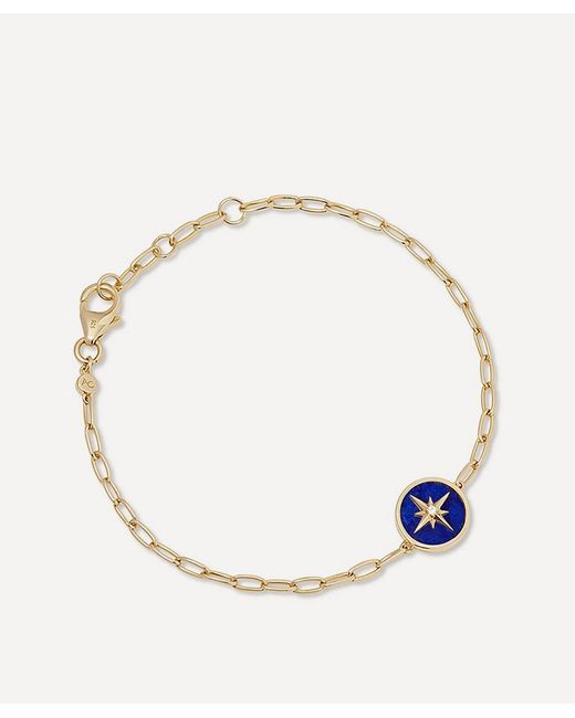 Astley Clarke Natural 18Ct Plated Vermeil Polaris Lapis Locket Bracelet