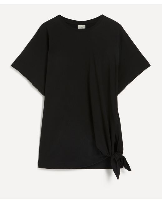 Dries Van Noten Black Women's Knotted T-shirt