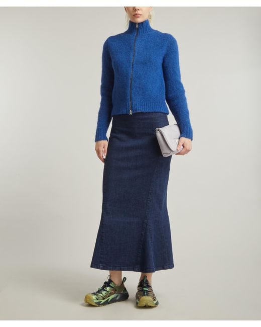 Paloma Wool Blue Women's Emmanuel Flared Denim Maxi-skirt 8