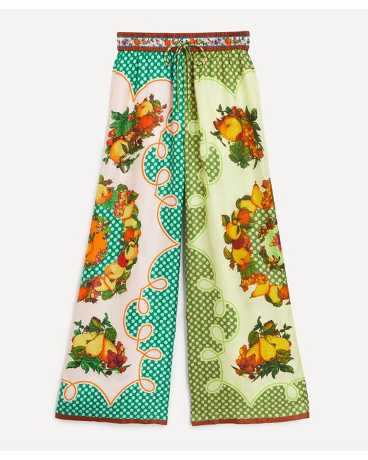 ALÉMAIS Multicolor Women's Lemonis Silk-twill Jogger Trousers 8