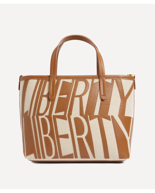 Liberty Brown Letters Mini Tote Bag One Size