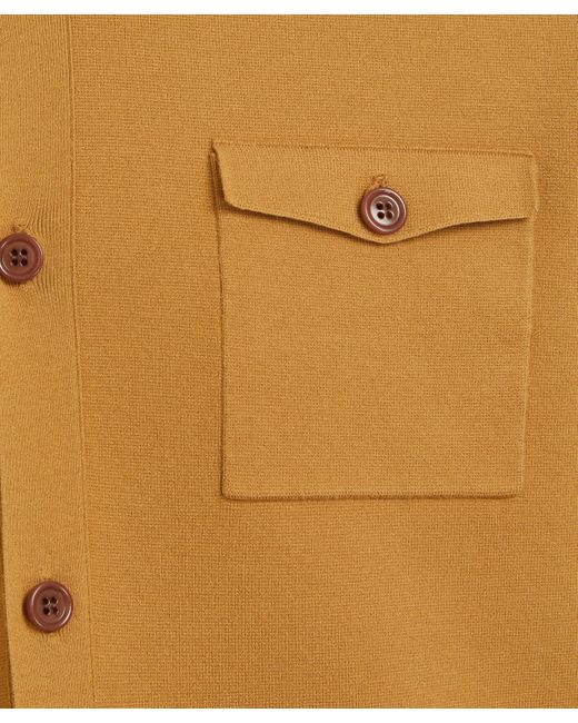 Dries Van Noten Yellow Mens Macro Knitted Cardigan for men