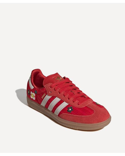 adidas gazelle silver green womens adidas Originals Samba Long Tongue - Women's - Better Scarlet/Silver Metallic