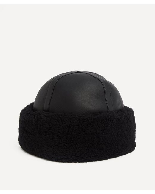 Totême  Black Shearling Winter Hat