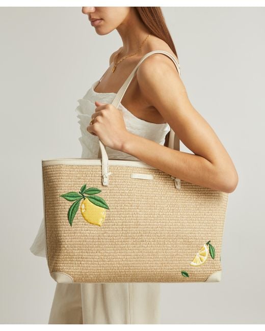 Liberty Natural Women's Raffia Lemon Tote Bag One Size