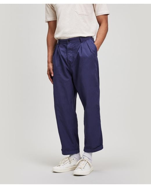 Albam Blue Pleated Trousers for men