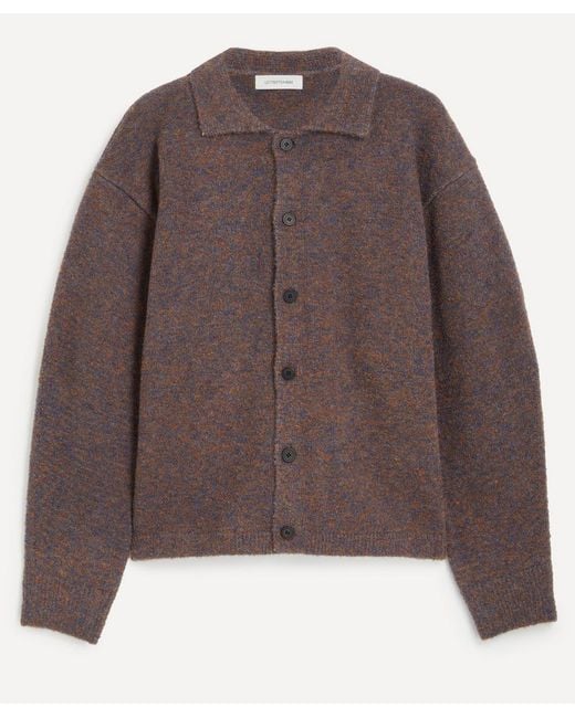 LE17SEPTEMBRE Brown Boucle Button-Down Cardigan for men