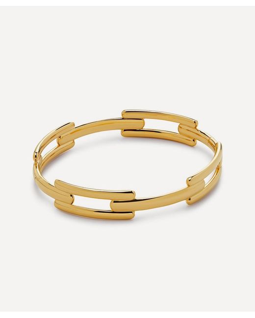 Monica Vinader Metallic 18Ct Plated Vermeil Signature Bangle Bracelet
