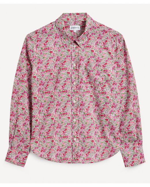 Liberty Pink Women's Poppy Forest Fitted Tana Lawn� Cotton Shirt