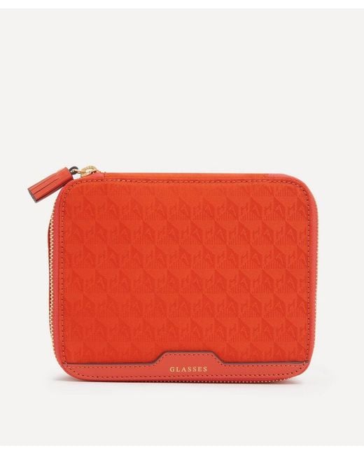Anya Hindmarch Red Glasses Trio Pouch