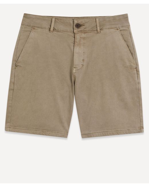 PAIGE Natural Mens Thompson Vintage Beige Ash Shorts 34 for men