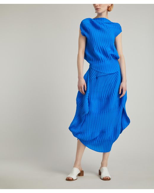 Issey Miyake Blue Women's Aerate Pleats Skirt 2