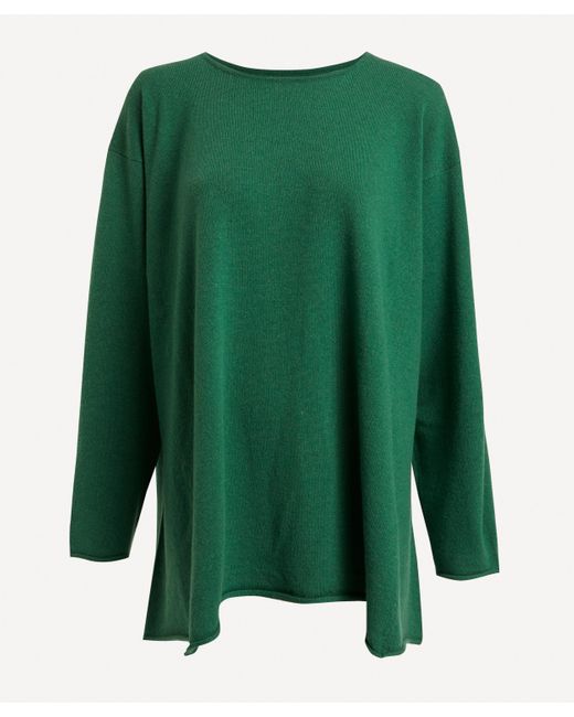 Eskandar Green Women's A-line Cashmere Sweater