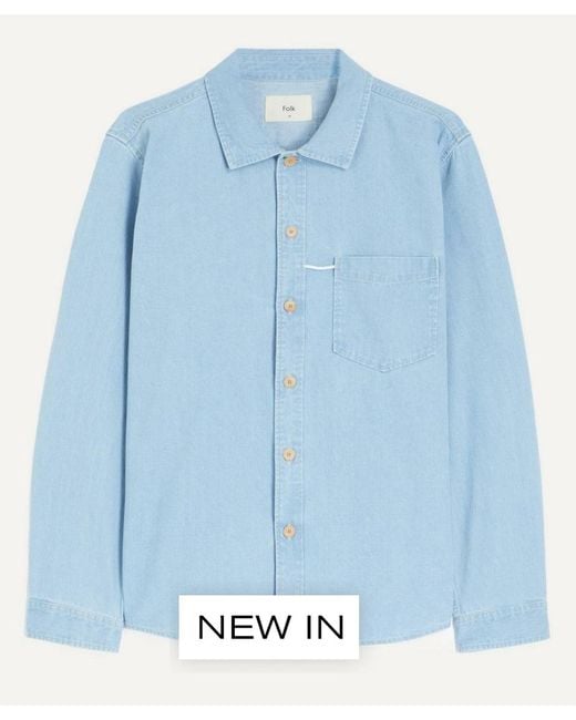 Folk Blue Loop Shirt for men