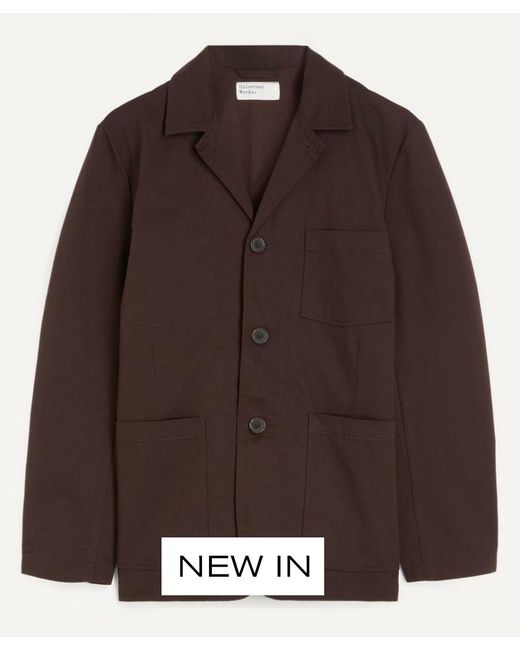 Universal Works Brown Twill Dizzy Jacket for men