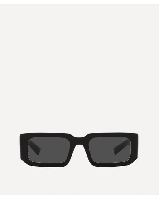 Prada Black Mens Rectangle Sunglasses One Size for men