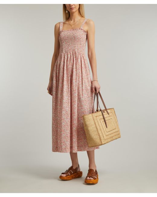 Liberty Pink Women's Phoebe Tana Lawn Cotton Voyage Sun-dress