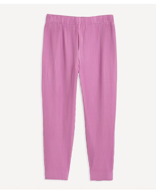 Homme Plissé Issey Miyake Mc June Core Regular Pleated Trousers in Pink ...