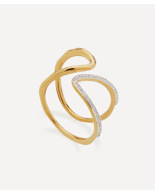 Monica Vinader Metallic 18ct Gold Plated Vermeil Silver Riva Open Wrap Ring