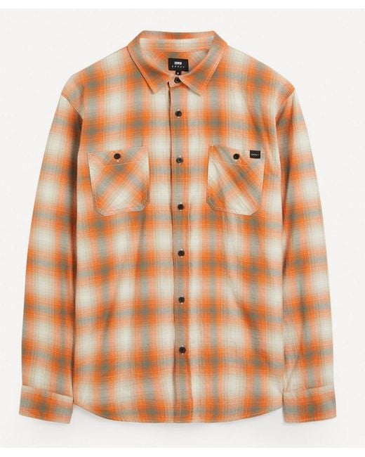Edwin Brown Labour Check Flannel Shirt for men