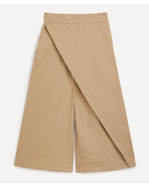 Loewe Natural Women's Cropped Cotton Drill Trousers