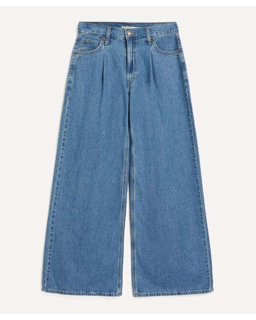 Levi's Blue Women's Baggy Dad Wide Leg Lightweight Jeans In Casual And Effect 30