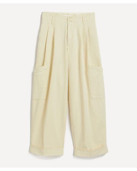YMC Natural Women's Grease High-waisted Wide Leg Trousers