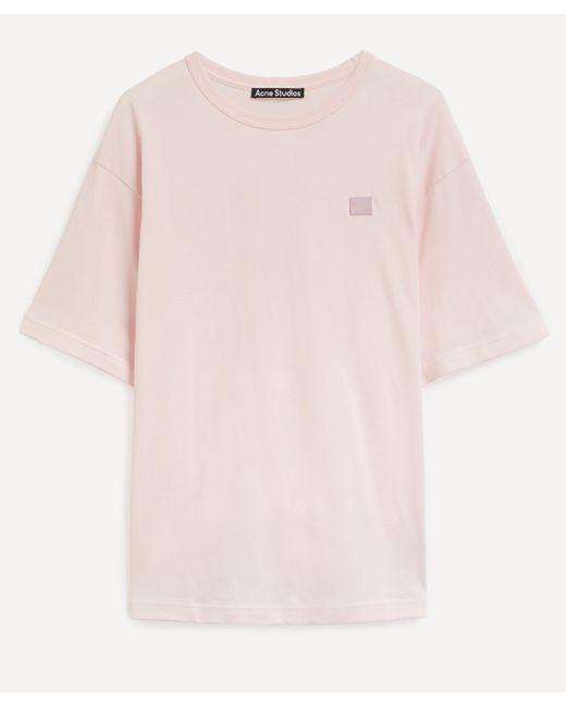 Acne Pink Mens Relaxed Fit T-shirt for men
