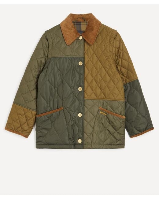 Barbour Green Lorrie Patchwork Quilted Jacket