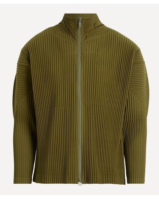 Homme Plissé Issey Miyake Green Colours Pleats Pleated Jacket for men