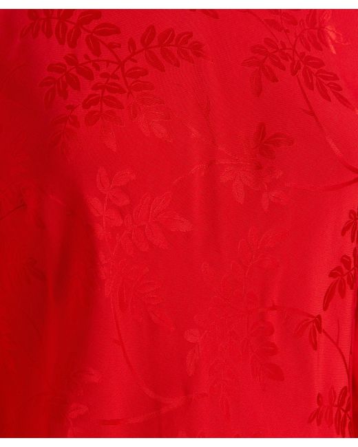 Kitri Red Women's Faye Watermelon Floral Jacquard Mini-dress 16