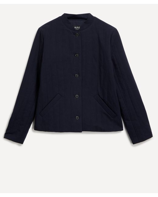 A.P.C. Blue A. P.c. Women's Aurore Quilted Jacket 6