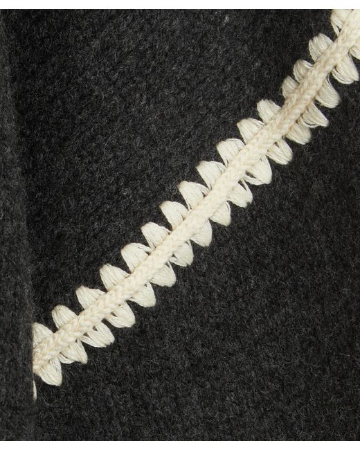 Totême  Black Women's Embroidered Cashmere Knit Jumper Xl