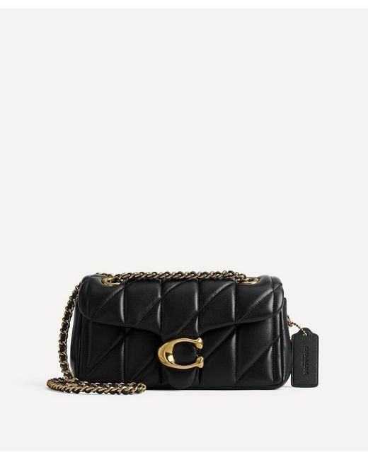 COACH Black Quilted Tabby Leather Shoulder Bag 20