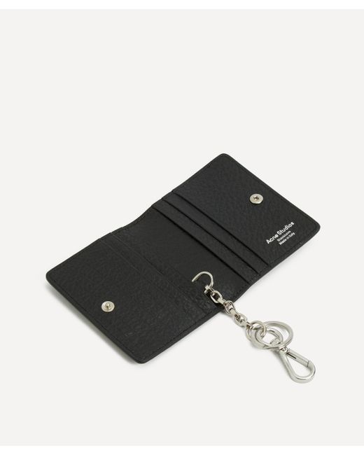 Acne Black Mens Folded Leather Wallet One Size for men