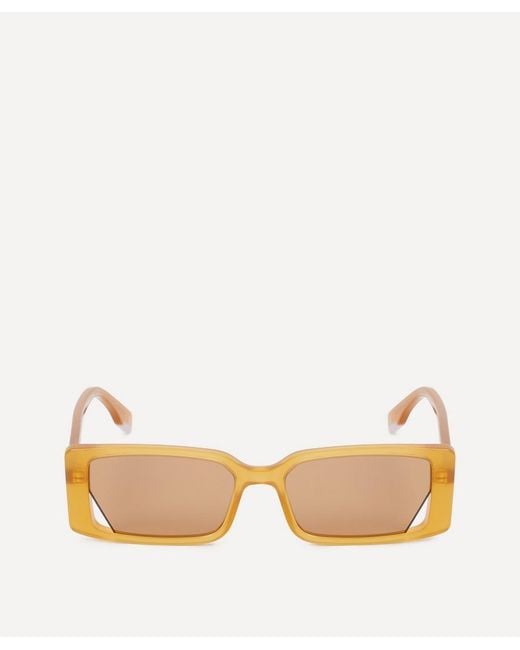 Fendi Natural Rectangle Acetate Sunglasses