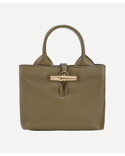 Longchamp Green Extra-Small Le Roseau Sleek Top Handle Bag
