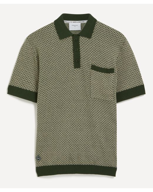 Percival Green Mens Casa Martini Knitted Polo for men