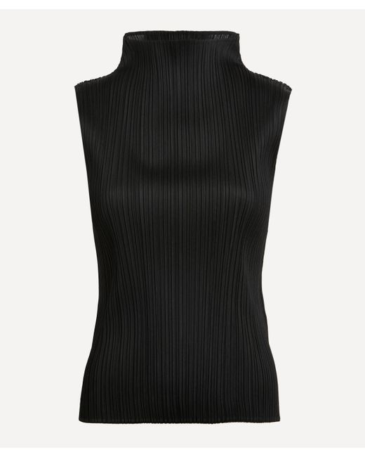 Pleats Please Issey Miyake Black Women's Monthly Colours November Pleated Sleeveless Top 5