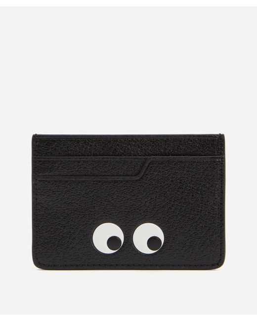 Anya Hindmarch Eyes Leather Card Holder in Black | Lyst
